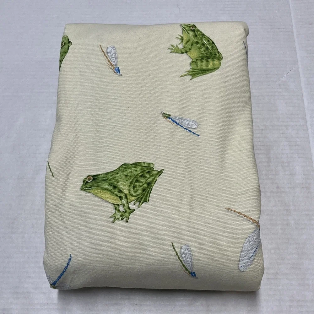 Dransfield & Ross Full Comforter Yellow Frog Dragonfly Reversible Lake House